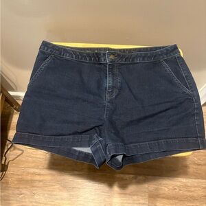 Jennifer Lopez Dark Indigo Jean Shorts